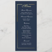 Dark Navy Blue Gold Frame White Script Menu Choice プログラム (正面)