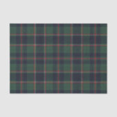 Dark Navy Blue Red Green Plaid Pattern Holiday 薄葉紙 (正面)