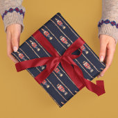 Dark Navy Nussknacker Retro Christmas Pattern ラッピングペーパー