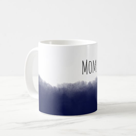 Dark Navy Watercolor コーヒーマグカップ (正面左)