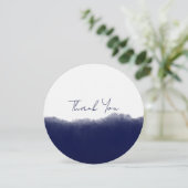 Dark Navy Watercolor サンキューカード (スタンド正面)
