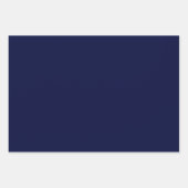 Dark Navy Watercolor ラッピングペーパーシート (正面3)