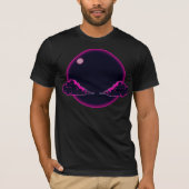 Dark Night Aesthetic Pink Clouds Moon Design Tシャツ (正面)