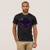 Dark Night Aesthetic Pink Clouds Moon Design Tシャツ (正面フル)