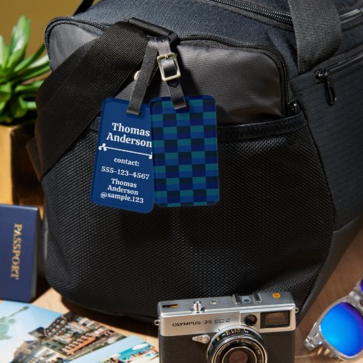 Dark Ocean at Night Colors ラゲッジタグ (正面&裏面)