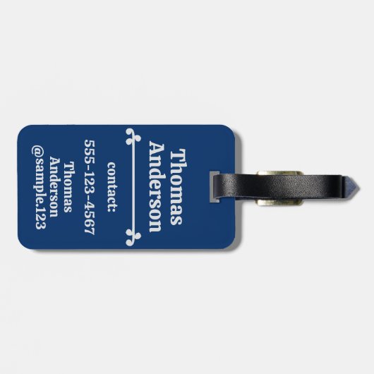 Dark Ocean at Night Colors ラゲッジタグ (裏面横)