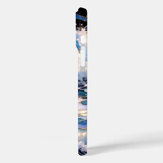 Dark Ocean Wave Aesthetic Phone Case Blue Case-Mate iPhoneケース (裏面 / 左)