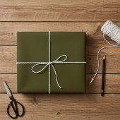 Dark Olive Green All-Occasion Gift Wrapping Paper ラッピングペーパーシート