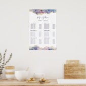 Dark Opal Design Price List Poster ポスター (キッチン)