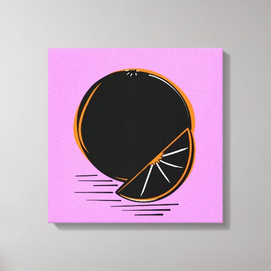 Dark Orange – Minimal Graphic Art  キャンバスプリント (正面)