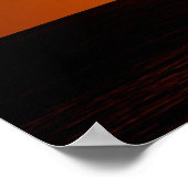 Dark Orange Sunset with Ocean Reflection ポスター (角)