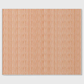 Dark Orange & White Wonky Stripes ラッピングペーパー (フラット)