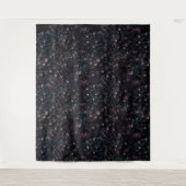 Dark Orchid Maximalist Gothic Floral Wall Tapestry タペストリー (正面)