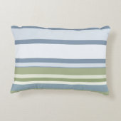 Dark Pastel Blue and Spring Rain Stripes アクセントクッション (裏面)