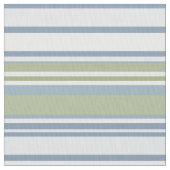 Dark Pastel Blue and Spring Rain Stripes ファブリック (クローズアップ)
