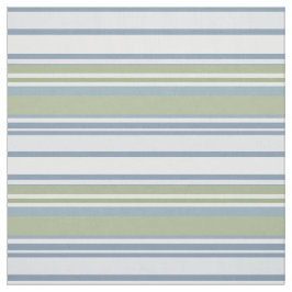 Dark Pastel Blue and Spring Rain Stripes ファブリック