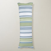 Dark Pastel Blue and Spring Rain Stripes ボディピロー (正面縦)