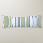 Dark Pastel Blue and Spring Rain Stripes ボディピロー (正面)
