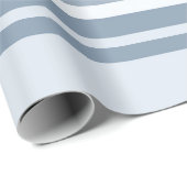 Dark Pastel Blue and Spring Rain Stripes ラッピングペーパー (ロールコーナー)