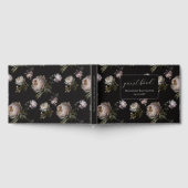 Dark Peony Floral Baby Shower Guest Book ゲストブック (全面)