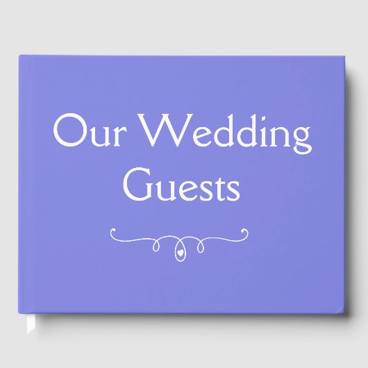 Dark Periwinkle Purple Our's 結婚 Guests ゲストブック (正面)