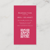 Dark Pink Glitter Swirl Design – Custom Editable 名刺 (裏面)