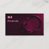 Dark Pink Headphones DJ 名刺 (正面)