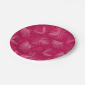 Dark Pink Pine Tree Needles ペーパープレート (アングル)