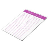 Dark Pink Vertical 8.5x11 Two Column Checklist ノートパッド (アングル)