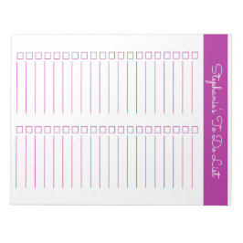 Dark Pink Vertical 8.5x11 Two Column Checklist ノートパッド
