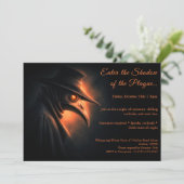 Dark Plague Doctor Halloween Costume Party Invitat 招待状 (スタンド正面)