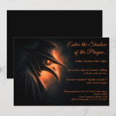 Dark Plague Doctor Halloween Costume Party Invitat 招待状 (正面/裏面)
