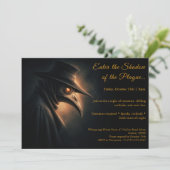 Dark Plague Doctor Halloween Costume Party Invitat 招待状 (スタンド正面)