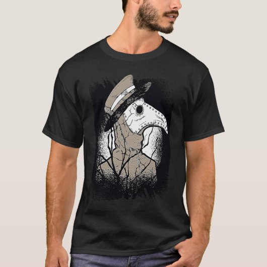 Dark Plague Doctor Spooky Costume Horror Tシャツ (正面)