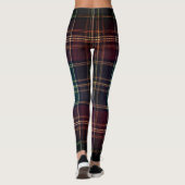 Dark Plaid Classic Tartan Green Red レギンス (裏面)