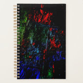 Dark planner vibrant texture abstract recycled プランナー手帳 (正面)