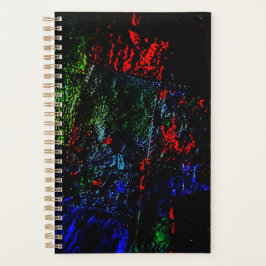 Dark planner vibrant texture abstract recycled プランナー手帳