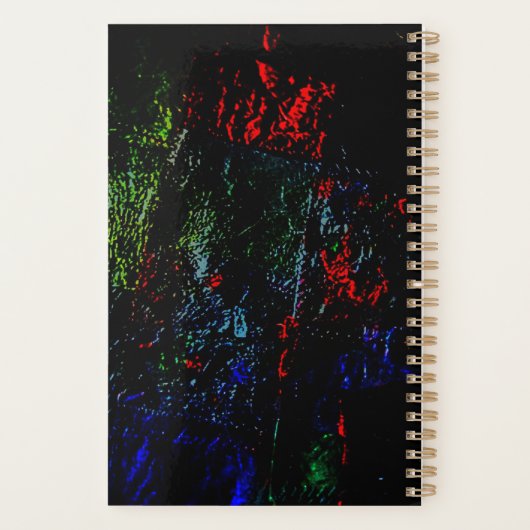 Dark planner vibrant texture abstract recycled プランナー手帳 (裏面)