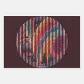 Dark Plum Dome Gift Wrap Set (3 Sheets) - Custom ラッピングペーパーシート (正面2)