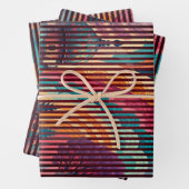 Dark Plum Dome Gift Wrap Set (3 Sheets) - Custom ラッピングペーパーシート (インサイチュ)