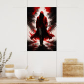 Dark Power Awakening – Red Hooded Figure Poster ポスター (キッチン)
