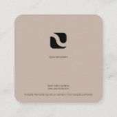 Dark Premium modern chic Salon Appointment Card 予約カード (裏面)