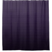 Dark Purple Bath Set Check Pattern Indigo Gradient シャワーカーテン (正面)