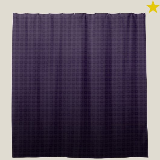 Dark Purple Bath Set Check Pattern Indigo Gradient シャワーカーテン