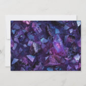 Dark Purple Boho Witch Crystals Black Wedding セーブザデート (裏面)