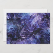 Dark Purple Boho Witch Crystals Black Wedding セーブザデート (裏面)