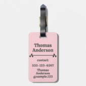 Dark Purple Color Combination ラゲッジタグ (裏面縦)