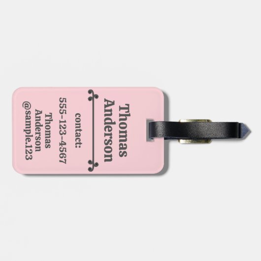 Dark Purple Color Combination ラゲッジタグ (裏面横)