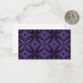 Dark Purple Colored Retro Pattern ノートカード (正面/裏面インサイチュ)