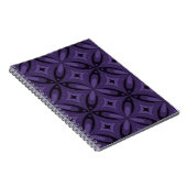 Dark Purple Colored Retro Pattern ノートブック (右側)